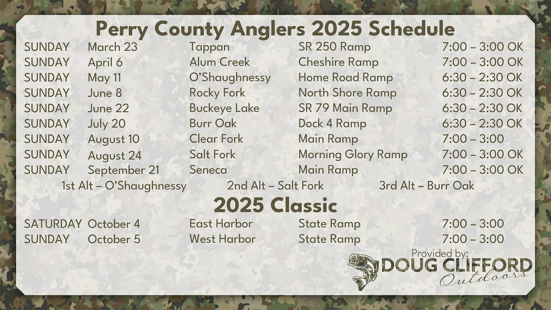 DCO_2025PerryCountyAnglersSchedule Perry County Anglers 2025 Schedule
