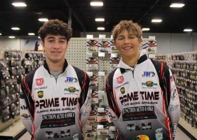 Hoyt Nicely (left) and Connor Bower took first place in the Major League Fishing High School Team Tournament at Lake Guntersville in Alabama.