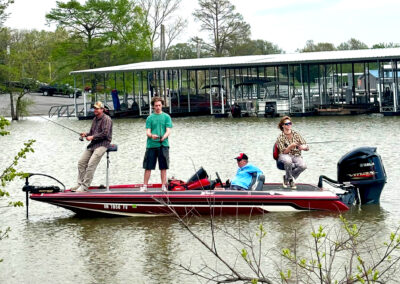 Family fishing excursion at Kentucky Lake.