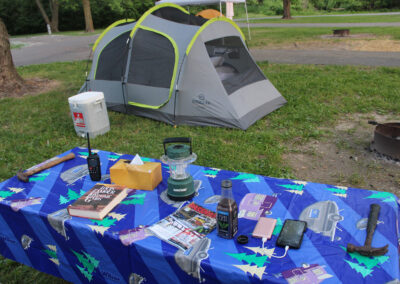 When I go solo to Lake Erie, I camp at East Harbor State Park. Here is a shot of my bedroom, kitchen, and dining room.